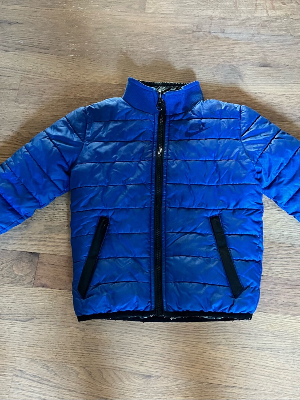 Kids Quilted Puffer reversible Jacket - Blue